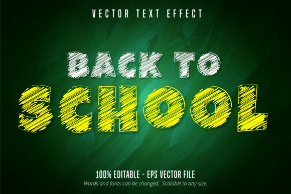 Chalk Style Editable Text Effect for Adobe Illustrator